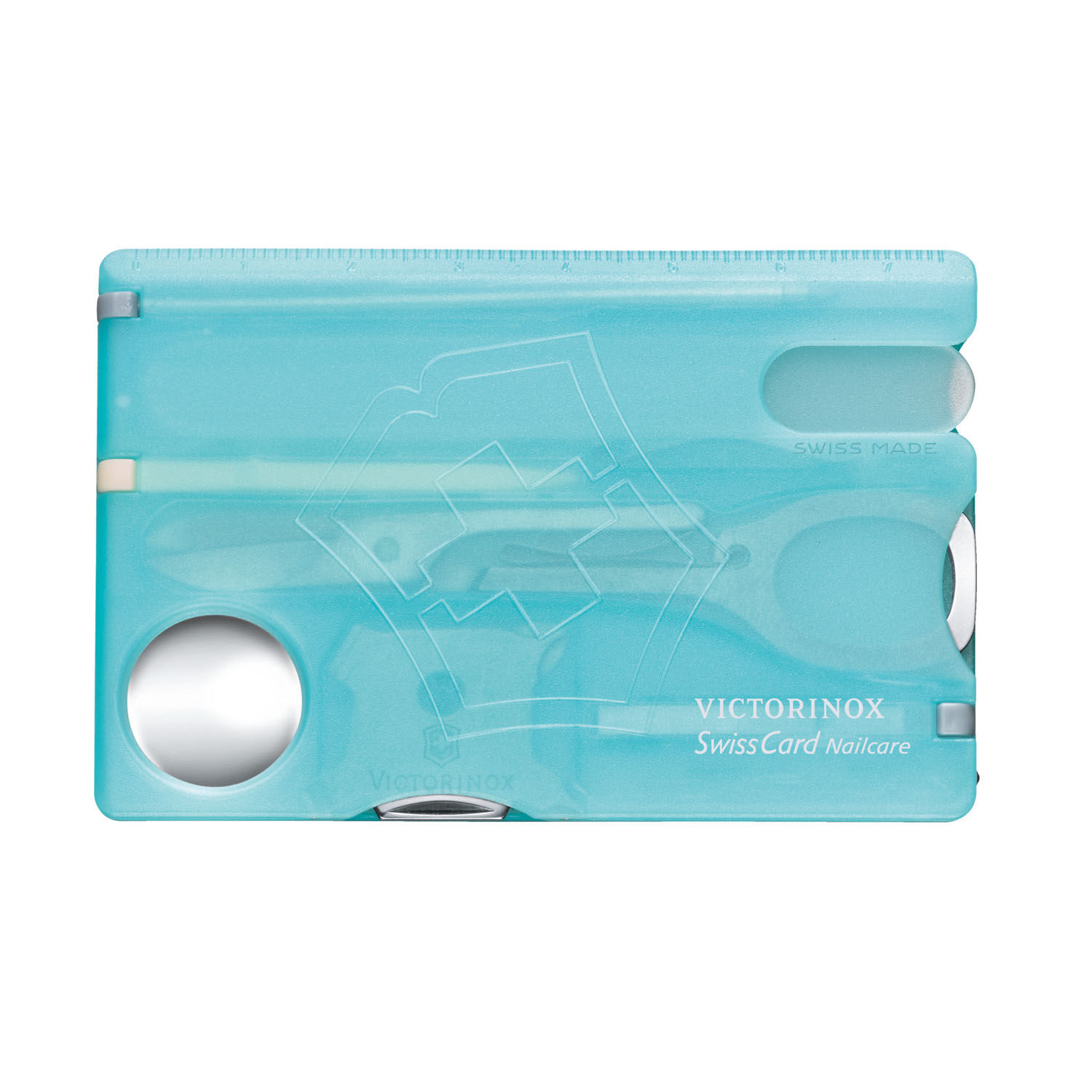 Victorinox Swiss Card Nailcare, 13 Funktionen Eisblau transluzent