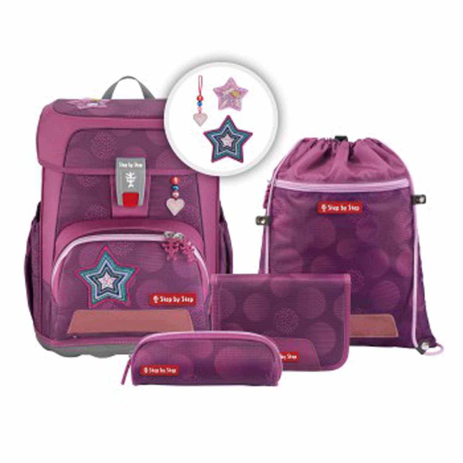 Step by Step CLOUD Schulranzen-Set, 5-teilig Glamour Star Astra