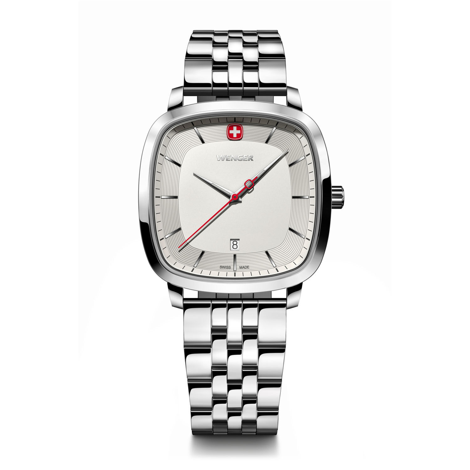 Wenger Vintage Classic Herrenuhr 37mm mit Quarzwerk Silber/silber/silber 01.1921.101