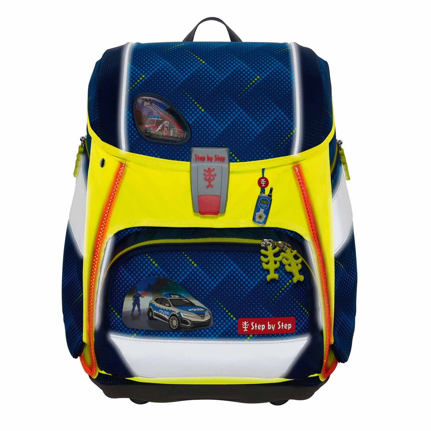 Step by Step Schulzubehör LED Neon Pull-Over, Reflektorüberzug mit LED-Leuchteffekt für 2IN1 PLU Schulranzen Gelb