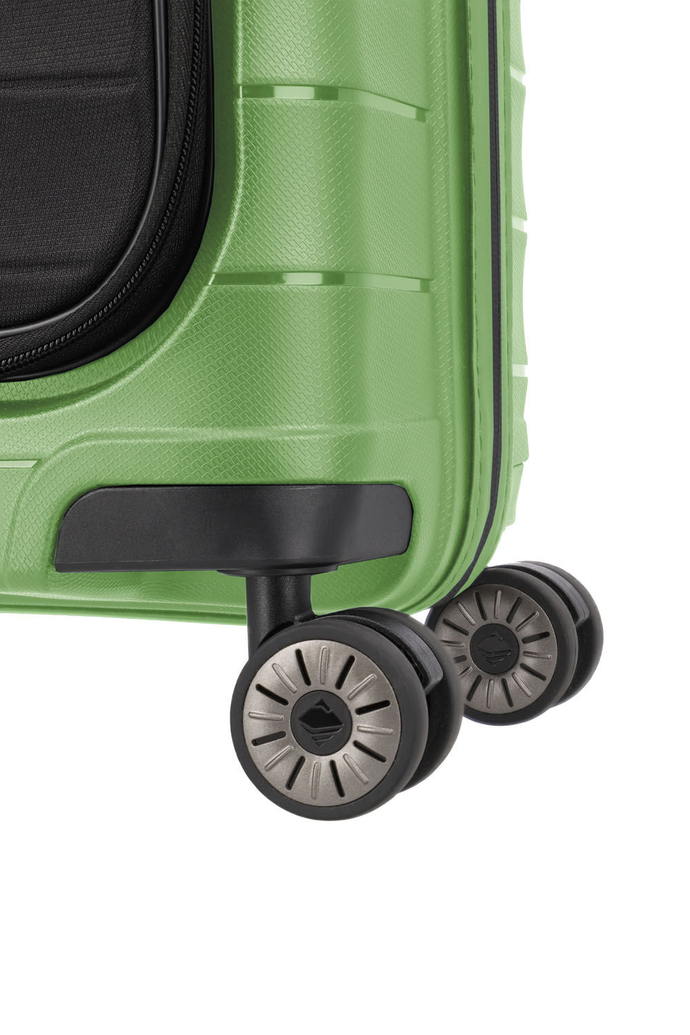Travelite Mooby Trolley S mit Vortasche, 4-Rollen Grün