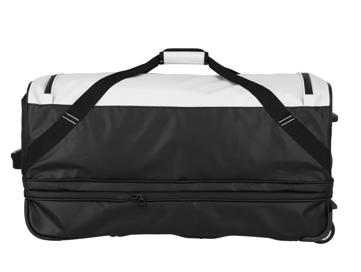 Travelite Basics Plane Rollenreisetasche erweiterbar Schwarz/Weiß