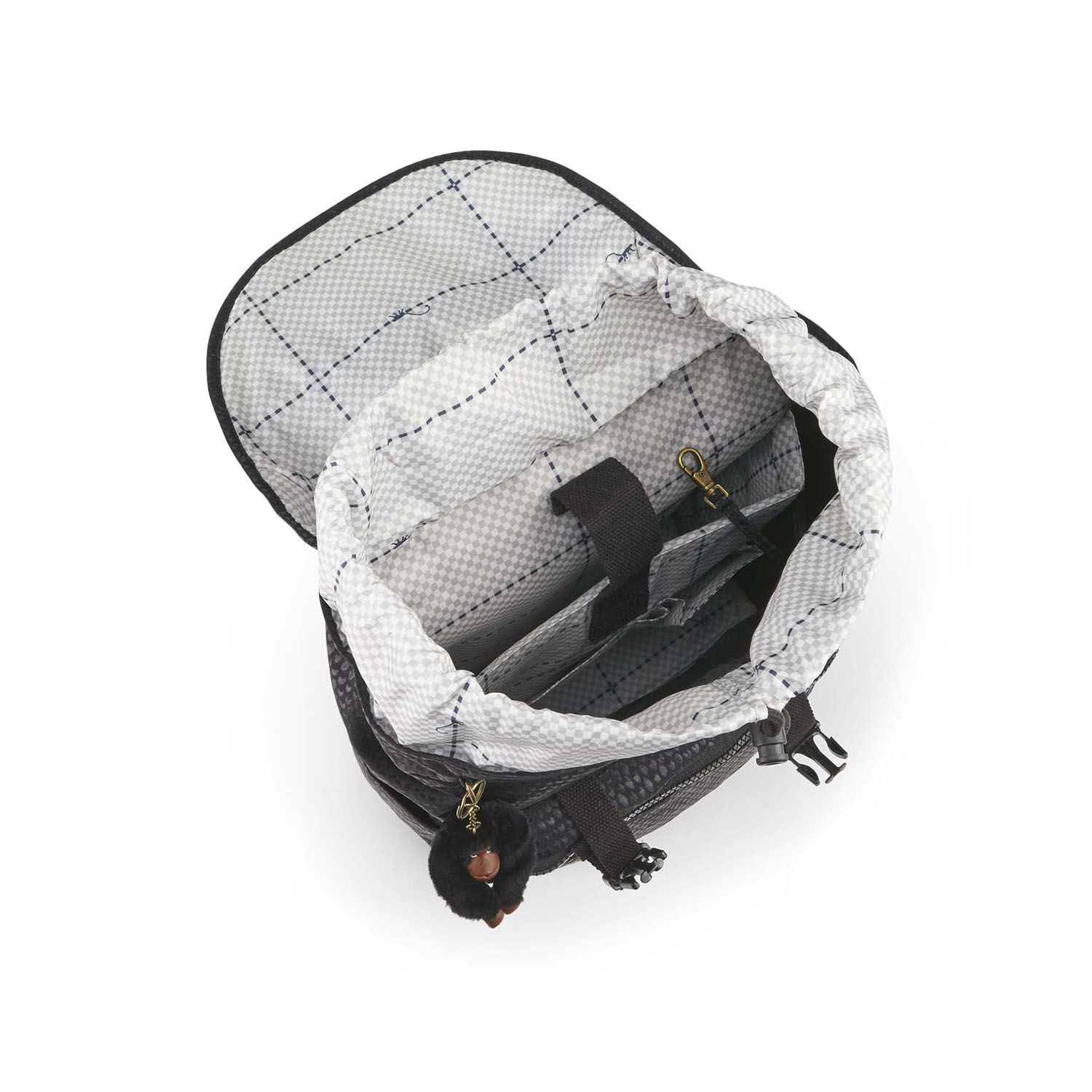 Kipling Experience Mittelgroßer Rucksack mit Laptopfach Black Scale Emb