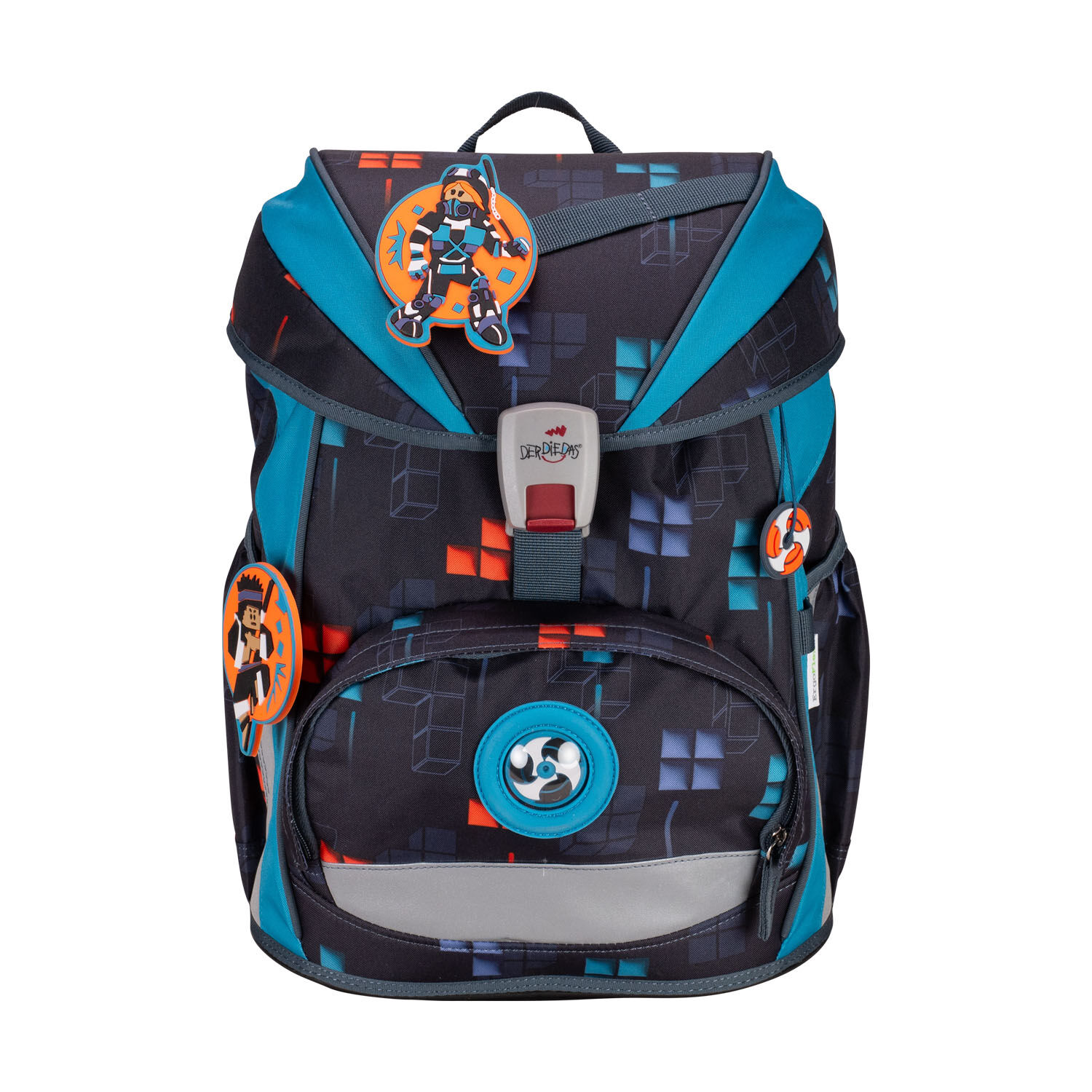 DerDieDas ErgoFlex Schulrucksack-Set 5-teilig mit Sportbeutel Ninja Fighter
