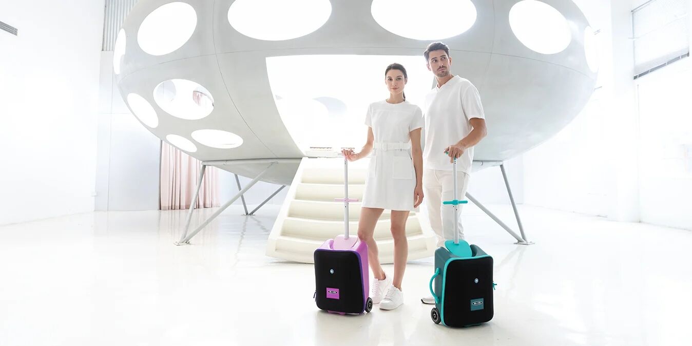 Micro Mobility Micro Ride On Luggage Eazy ocean blue