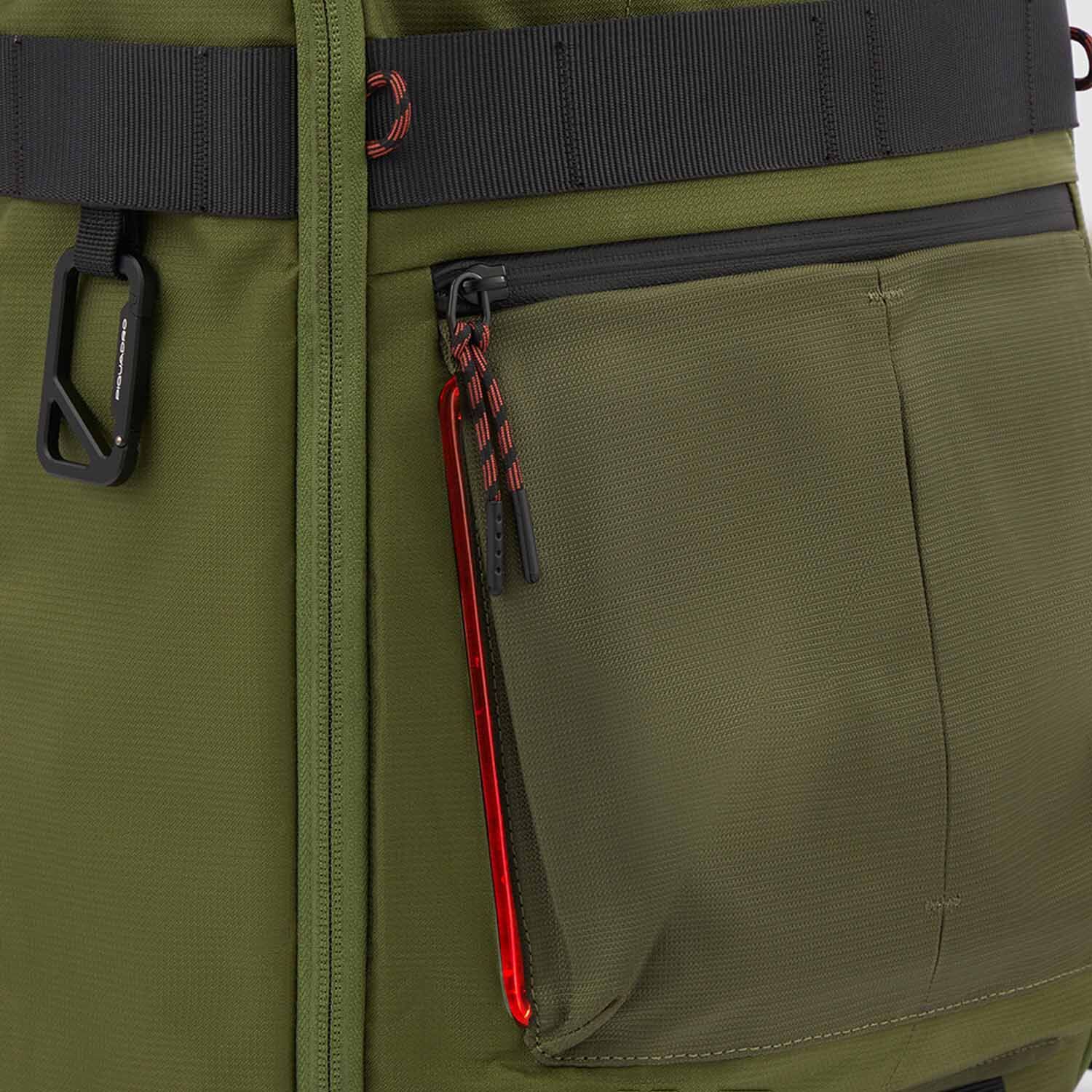 Piquadro Arne Bike Laptop-Rucksack 15,6" Notebookfach und mit LED-Licht Schwarz