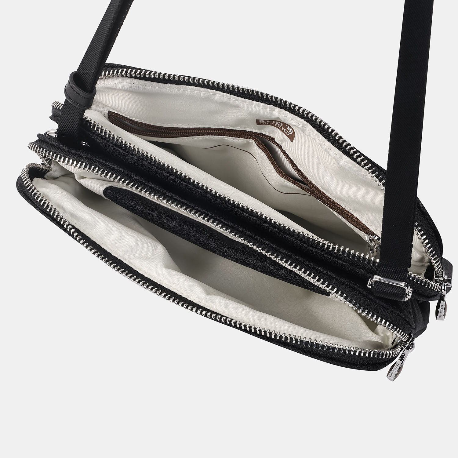 Hedgren Fika DOPPIO Doppelter Crossover + RFID Black