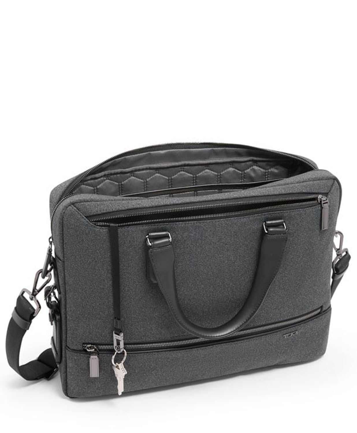 Tumi Harrison Avondale Aktentasche mit Reißverschluss oben Dark Charcoal