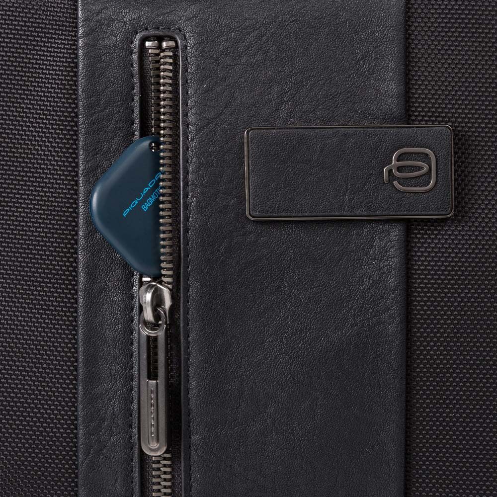 Piquadro Brief 2 Reisetasche aus rezykliertem Stoff Schwarz