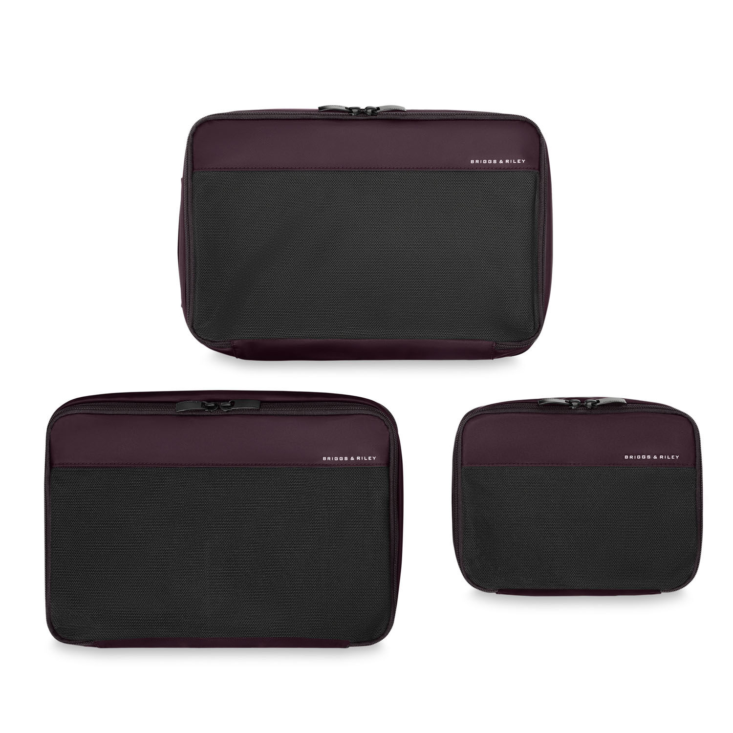 Briggs & Riley Travel Essentials Carry On Packing Cube 3-teilige Set Plum Briggs & Riley Travel Essentials Carry On Packing Cube 3-teilige Set Plum