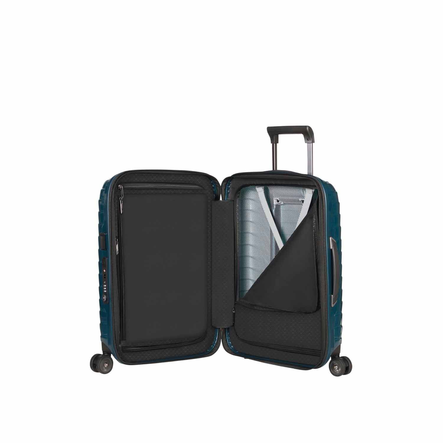 Samsonite Proxis Trolley mit 4 Rollen erweiterbar 55cm (20/23cm) + GRATIS HOTELGUTSCHEIN Petrol Blue Samsonite Proxis Trolley mit 4 Rollen erweiterbar 55cm (20/23cm) + GRATIS HOTELGUTSCHEIN Petrol Blue