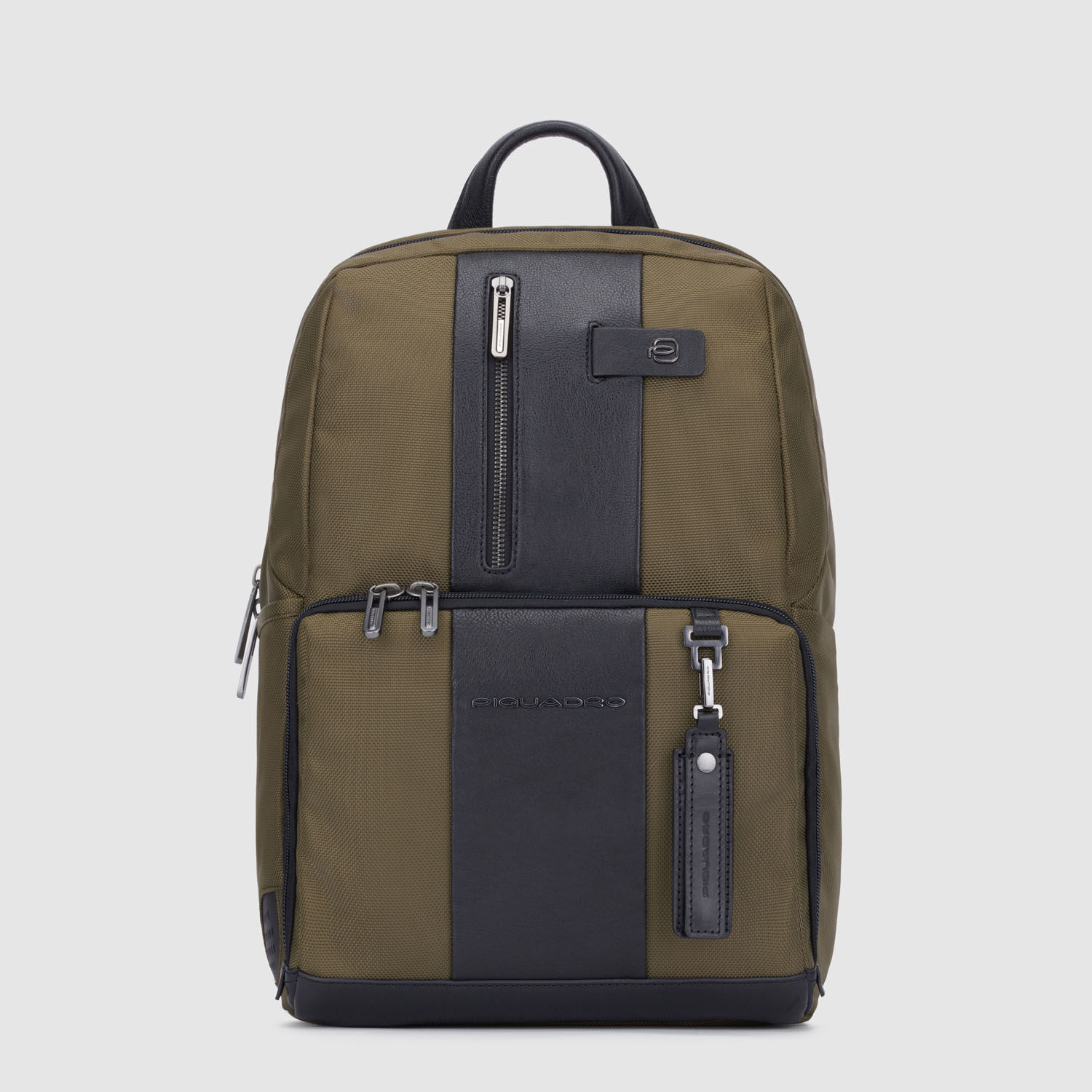 Piquadro Brief 2 Laptoprucksack aus rezykliertem Stoff für 14" Notebook Militärgrün Piquadro Brief 2 Laptoprucksack aus rezykliertem Stoff für 14" Notebook Militärgrün