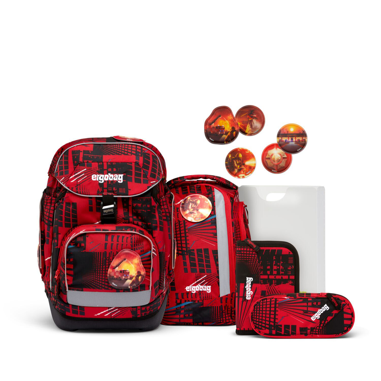 ergobag pack 6-teiliges Schulrucksack-Set 2024 AlarmBärreitschaft