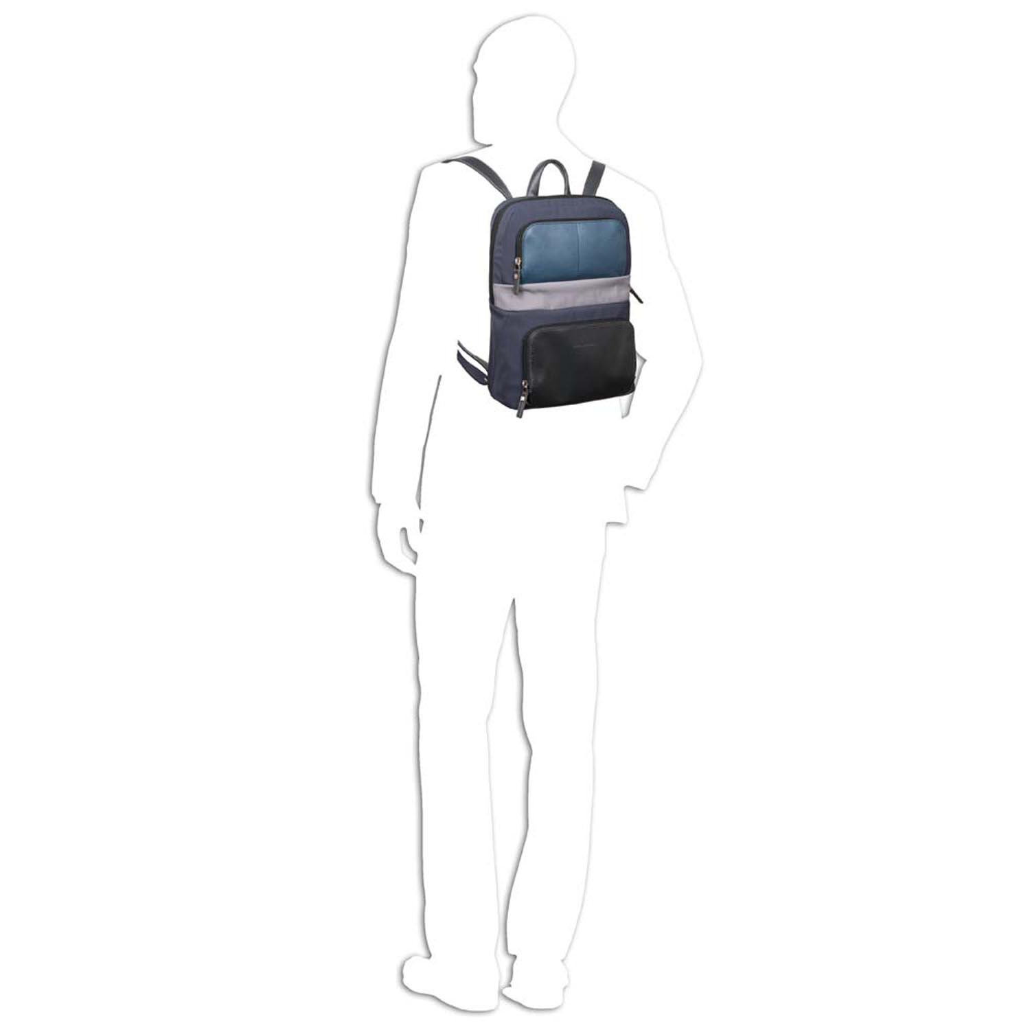 Piquadro Michael Kleiner Rucksack mit Laptopfach 11" blu Piquadro Michael Kleiner Rucksack mit Laptopfach 11" blu