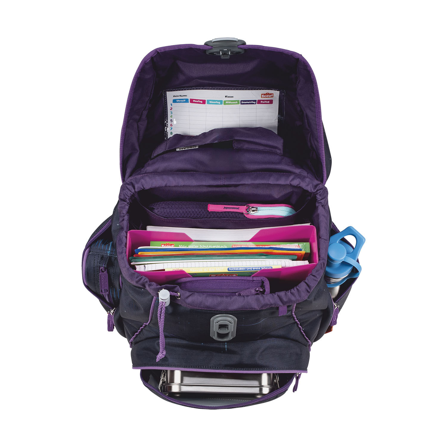 Scout Alpha Exklusiv Safety Light Schulranzen-Set 5-teilig Spooky Starlight Scout Alpha Exklusiv Safety Light Schulranzen-Set 5-teilig Spooky Starlight