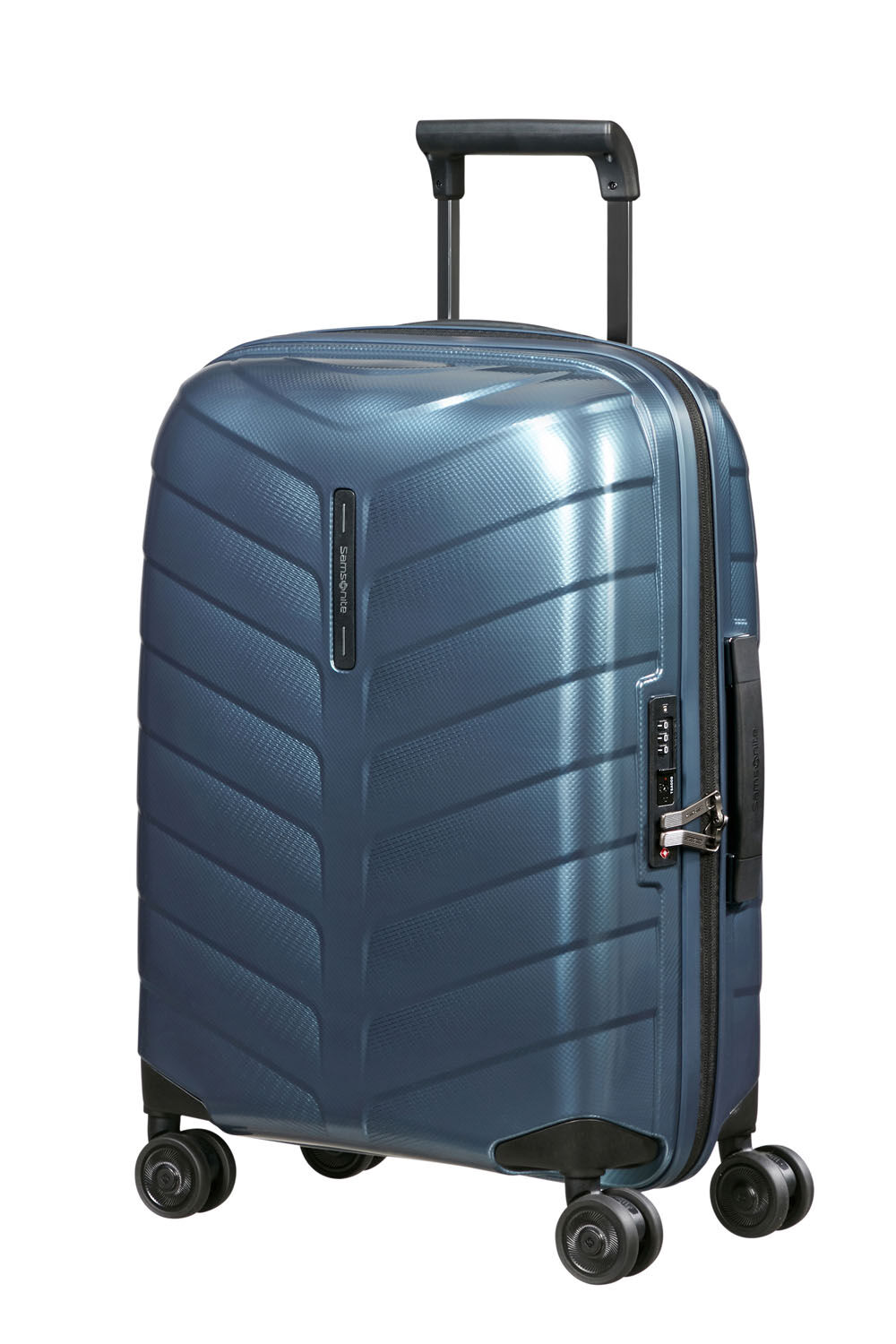Samsonite Attrix Trolley mit 4 Rollen erweiterbar 55cm (20/23cm) Steel Blue