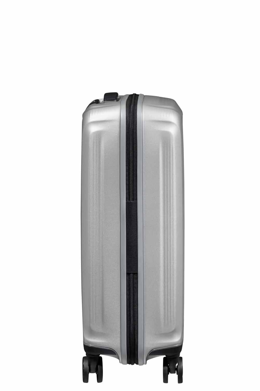 Samsonite Nuon Trolley mit 4 Rollen erweiterbar 55cm + GRATIS HOTELGUTSCHEIN Matt Silver