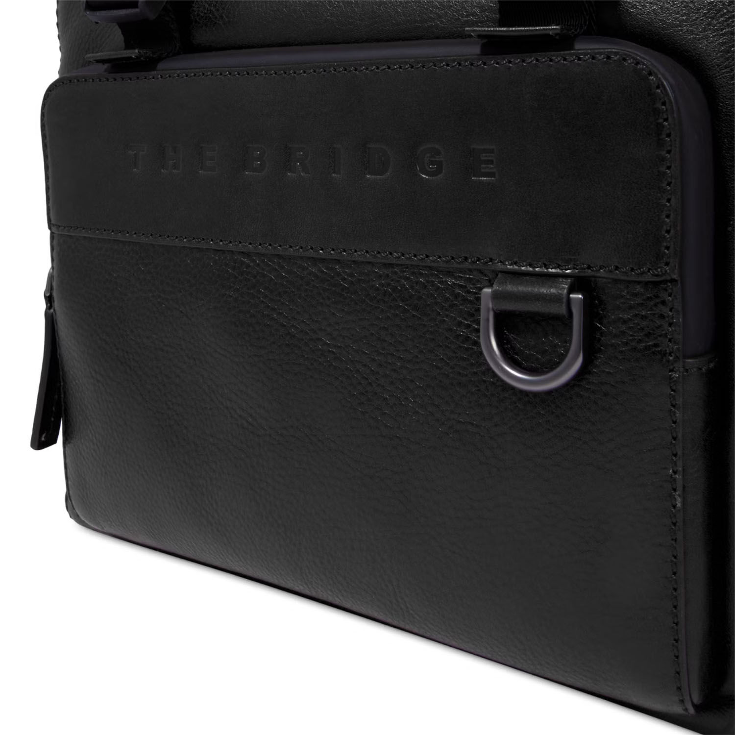 The Bridge Damiano Leder-Rucksack mit Klappe 063423EX Schwarz/Ruthenium
