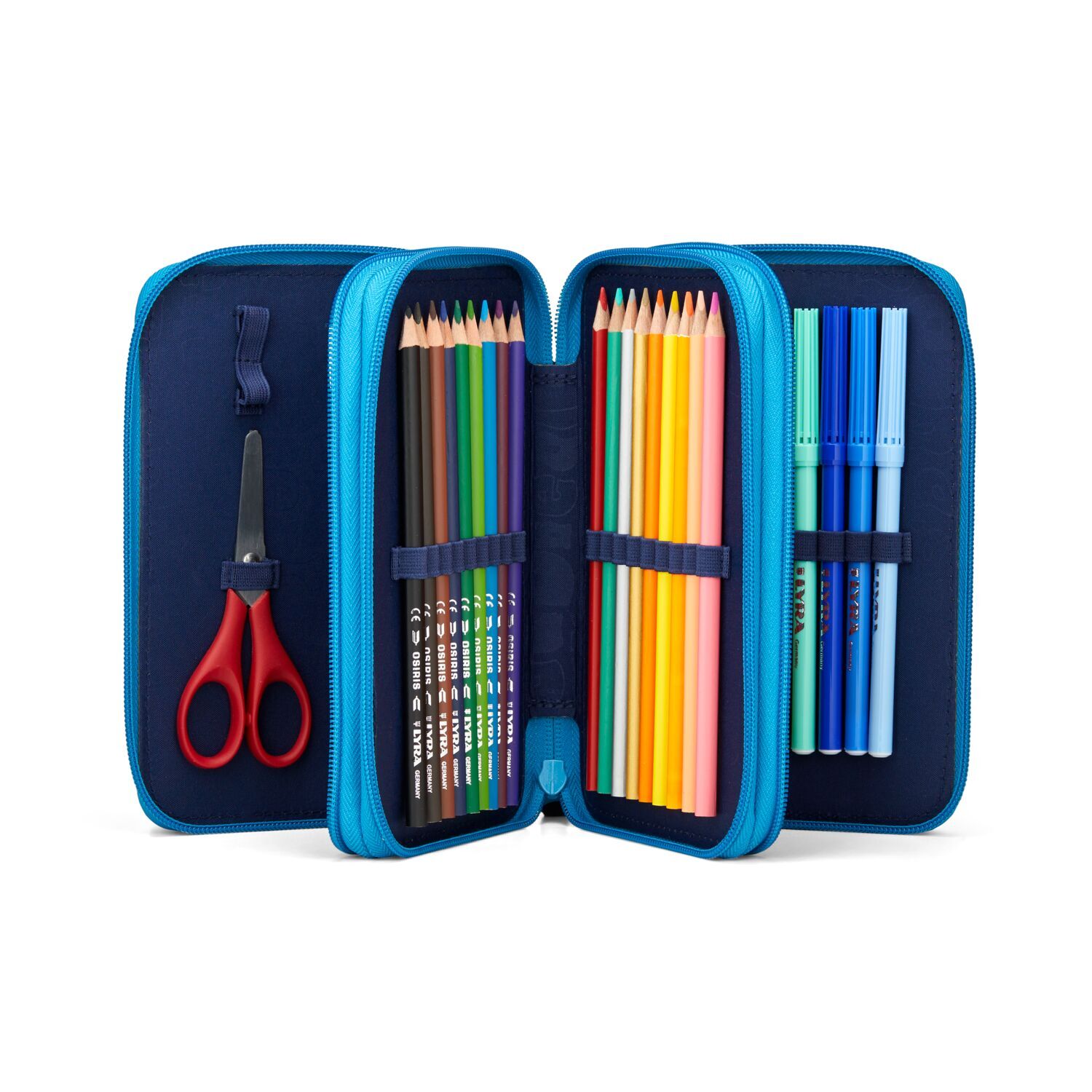 ergobag Schulzubehör Maxi-Mäppchen, befüllt mit 3 Fächern 2025 VerfolgBärjagd