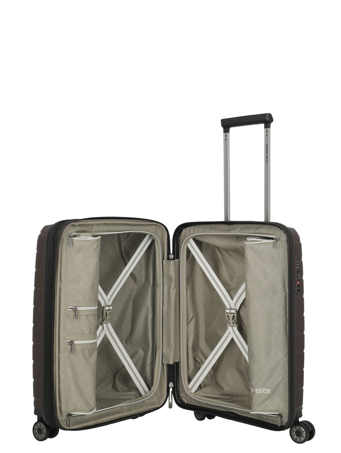 Travelite Air Base Trolley S 4-Rollen, erweiterbar Coffee