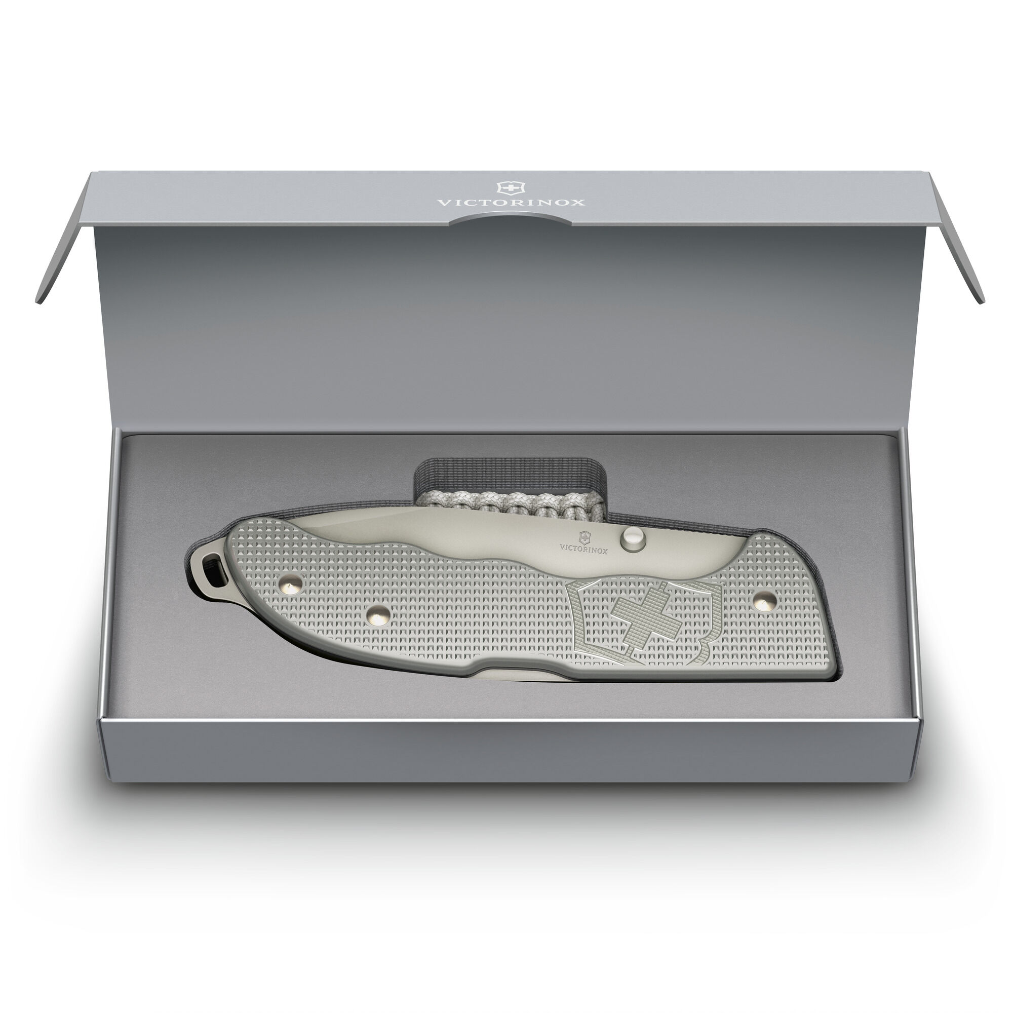 Victorinox Evoke Alox Grosses Taschemesser, Klappbares Messer silber