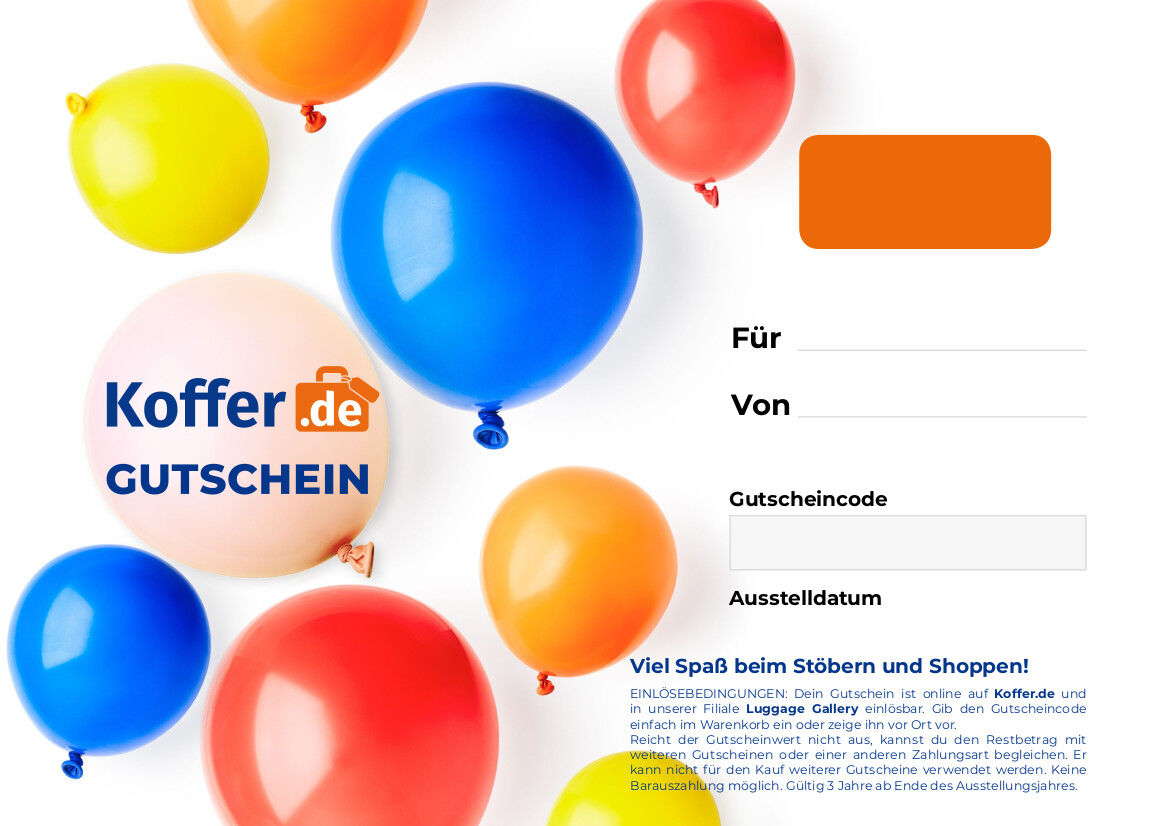 Geschenkgutschein mit Luftballons