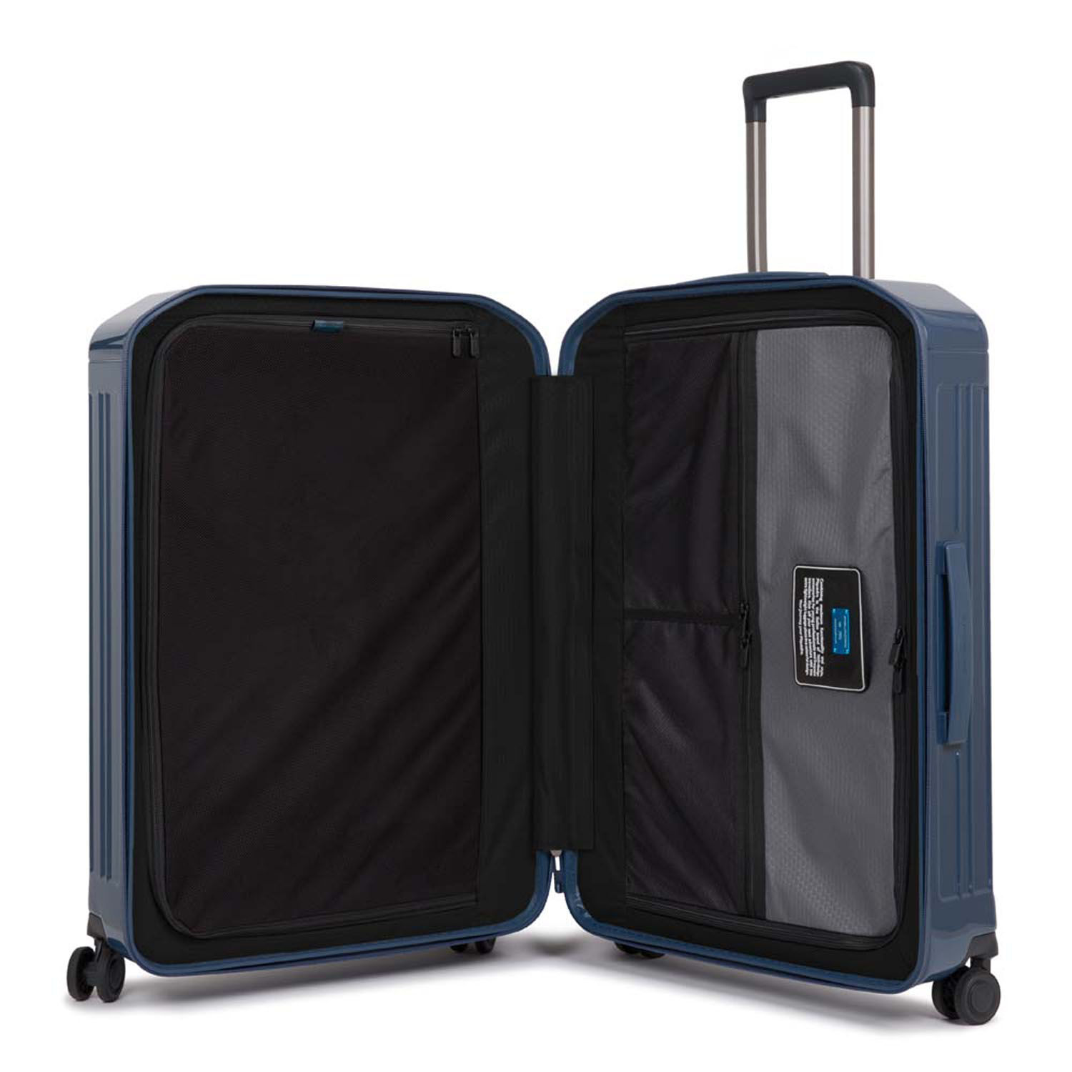 Piquadro PQ-Light Mittelgroßer Hartschalentrolley 4-Rollen kobaltblau