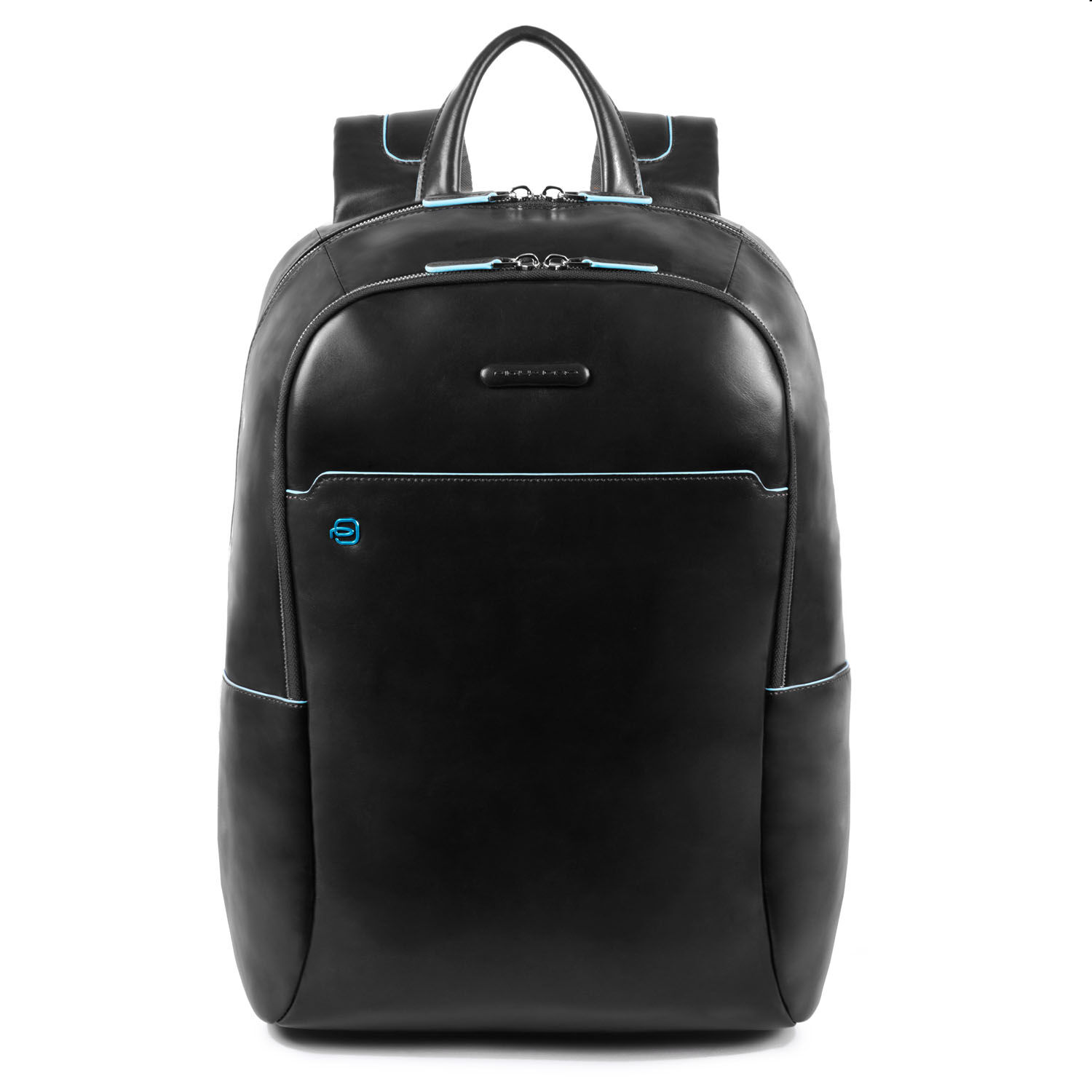 Piquadro Blue Square Großer Laptoprucksack mit 15,6" Notebookfach Schwarz