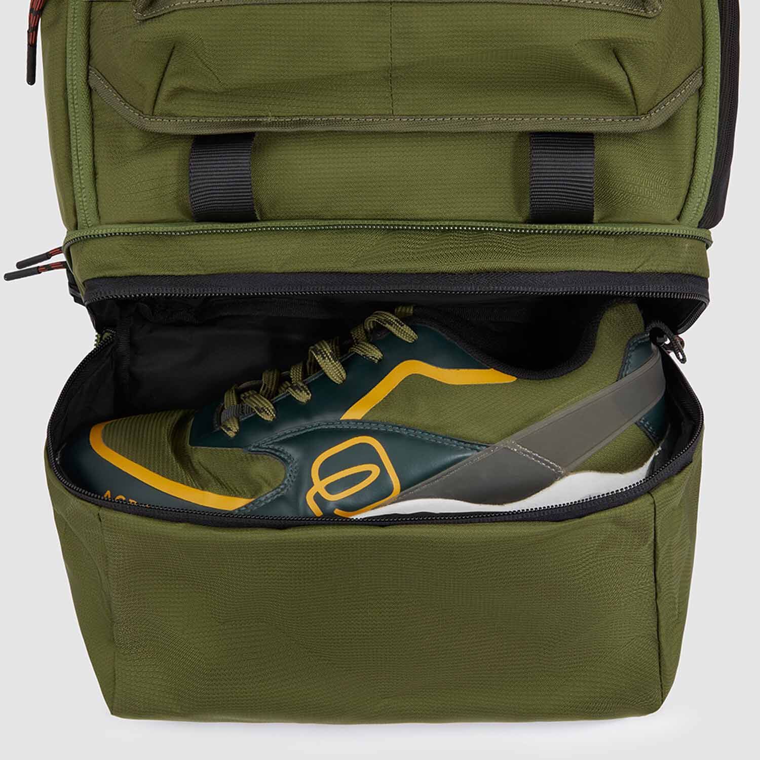 Piquadro Arne Bike Laptop-Rucksack 15,6" Notebookfach und mit LED-Licht Rost