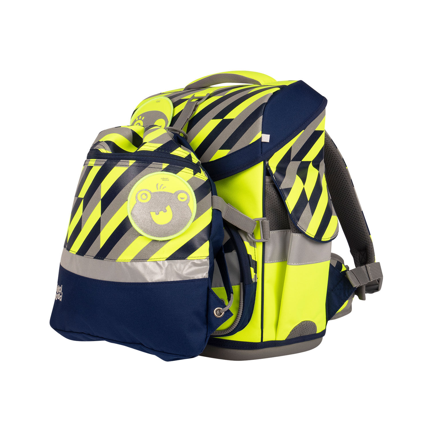 School-Mood Timeless Air+ Yannick, 7-teilige Schulranzenset Neon Yellow