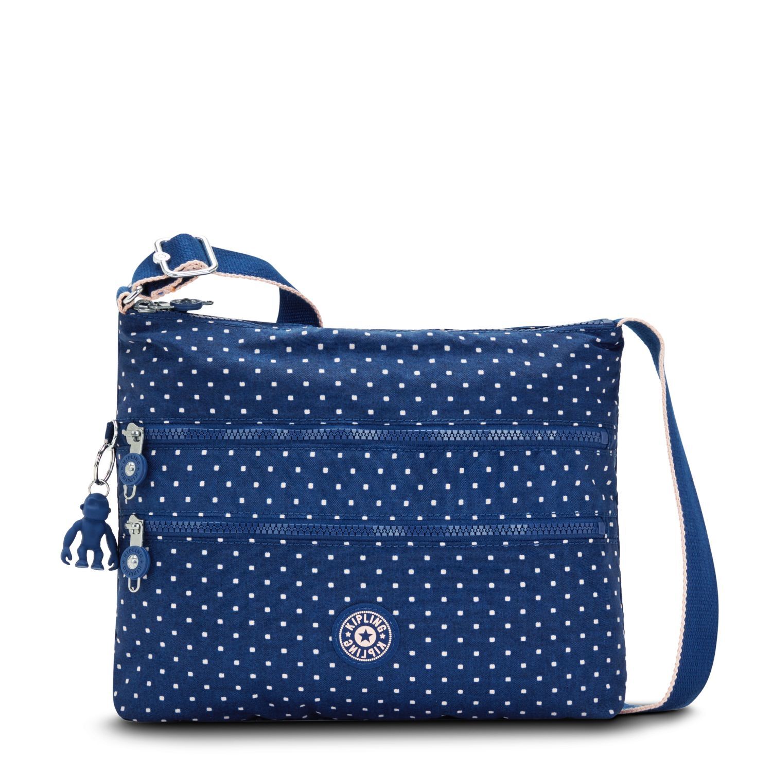 Kipling ALVAR Mittelgroße Schultertasche Soft Dot Blue
