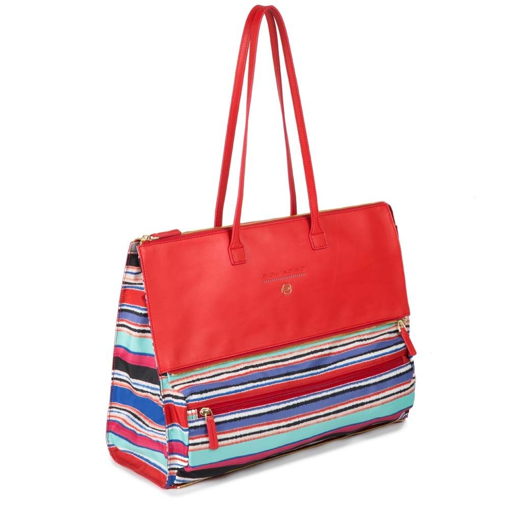 Piquadro MAMORE' Umwandelbarer Laptop-Shopper mit iPad®Air/Pro 9,7-Fach Striper
