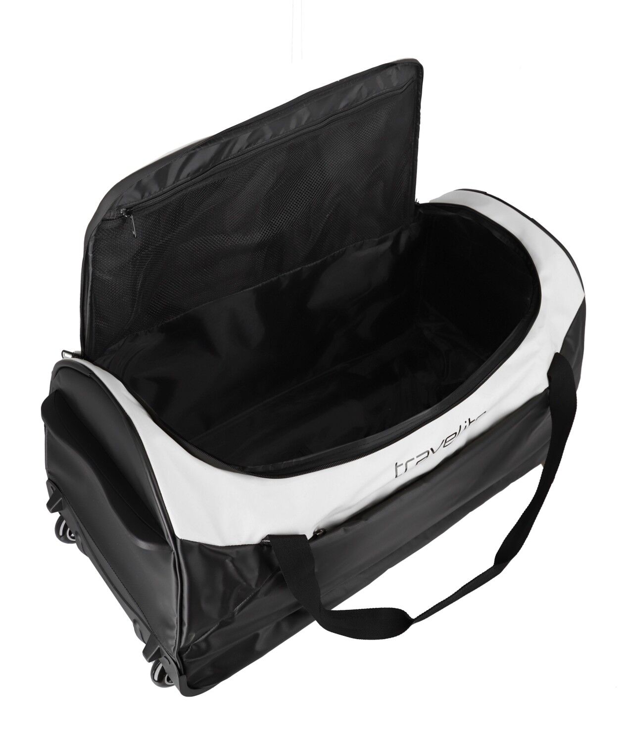 Travelite Basics Plane Rollenreisetasche 71cm Schwarz/Weiß Travelite Basics Plane Rollenreisetasche 71cm Schwarz/Weiß