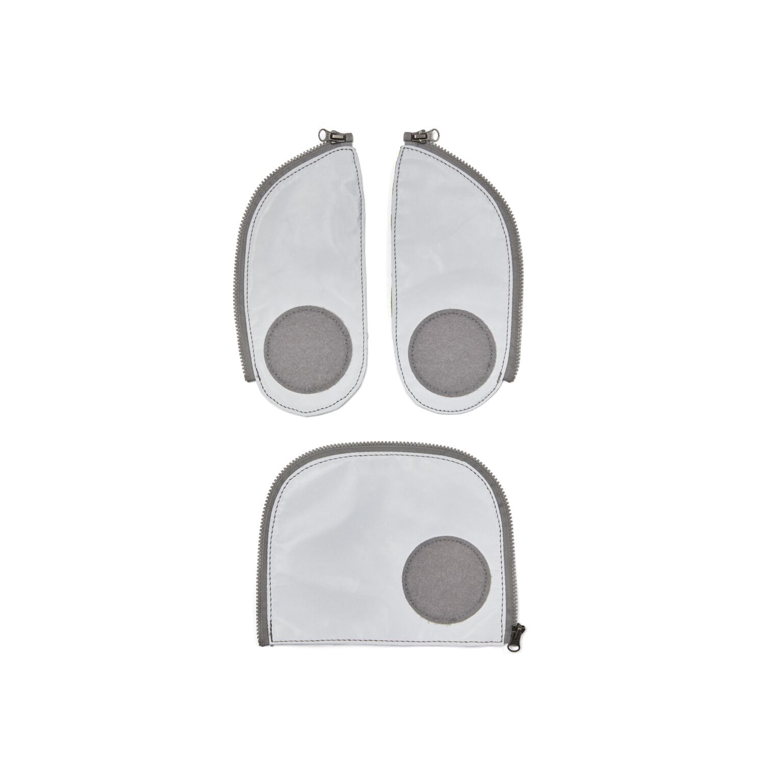 ergobag Schulzubehör Zip Set Reflex, 3-tlg. Silver Reflective