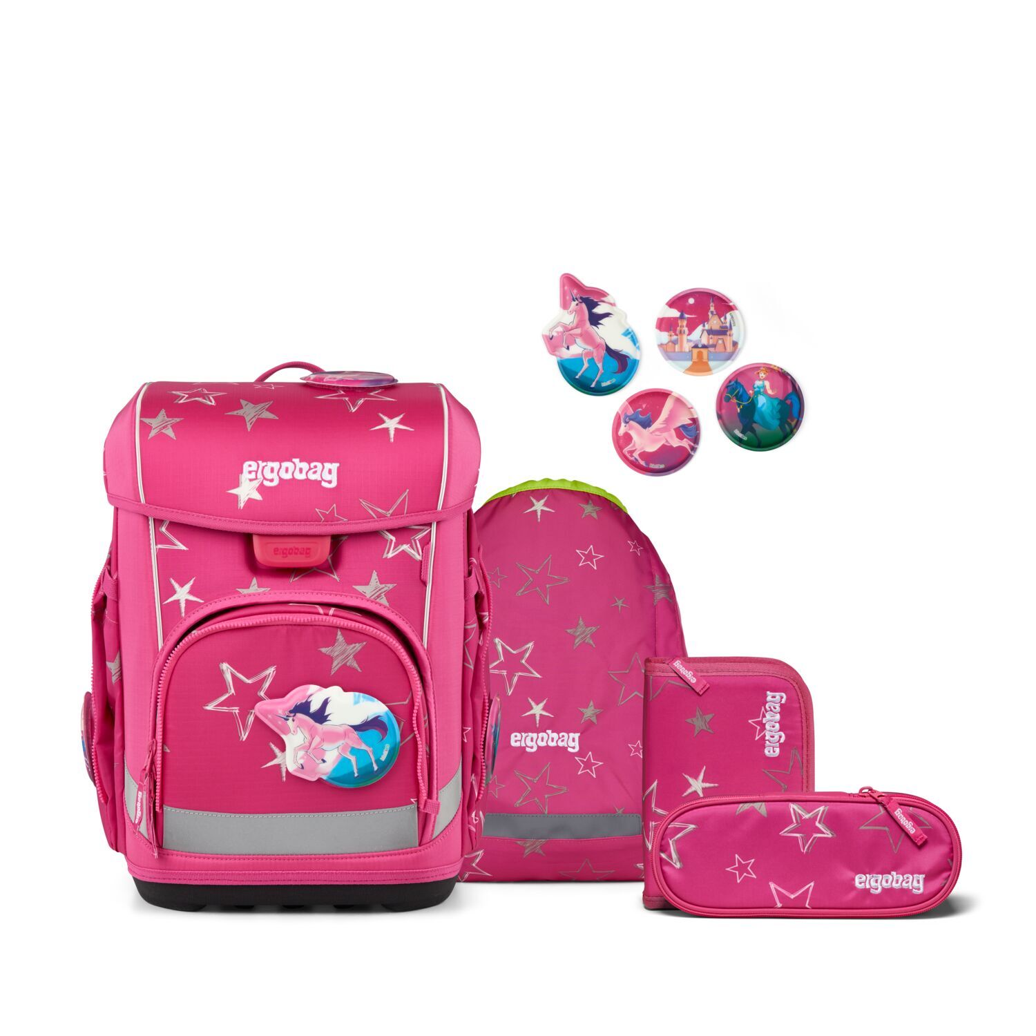 ergobag cubo light Schulranzen, 5-teiliges Set, Kollektion 2026 SternzauBär