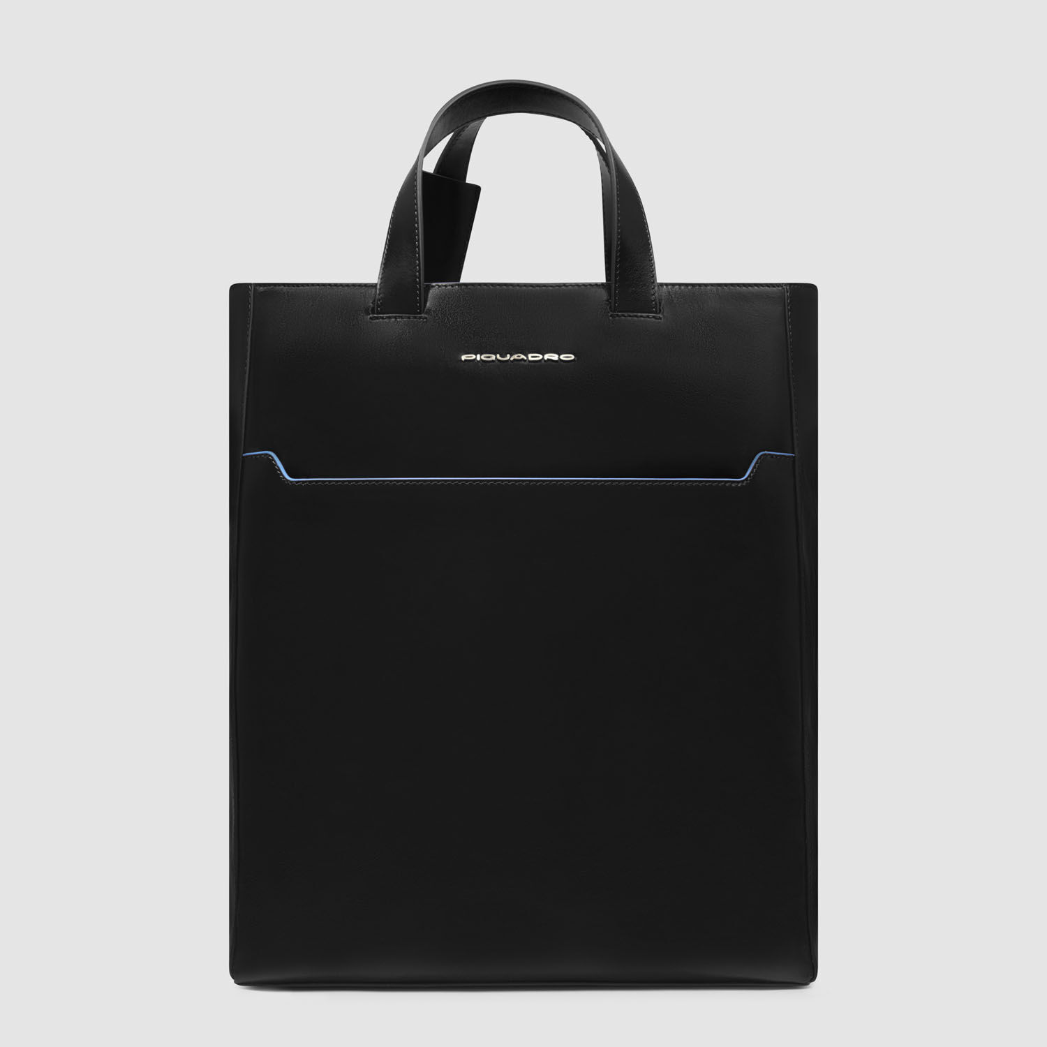Piquadro Blue Square Damen Leder-Laptoptasche Hochformat 14" Schwarz