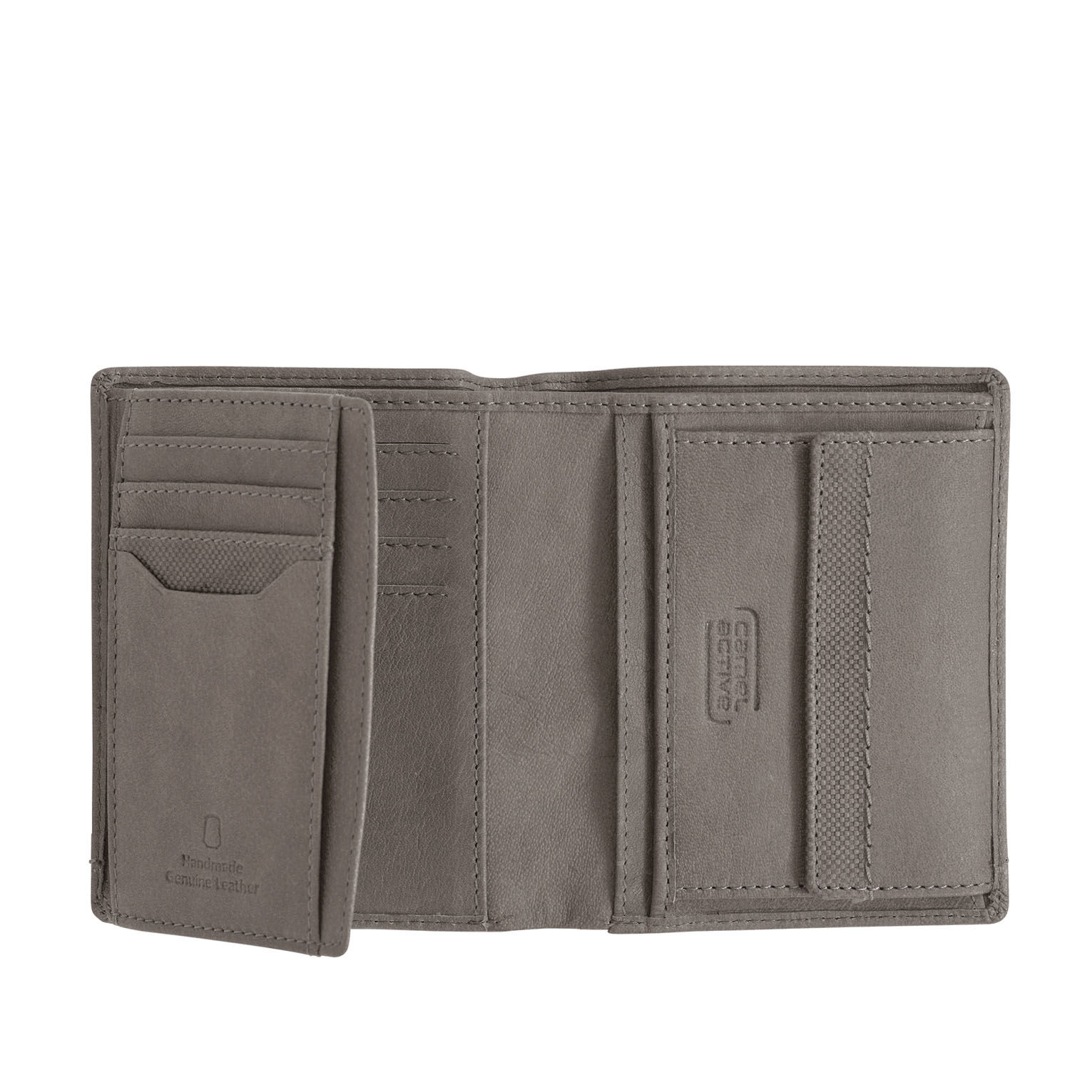 Camel Active Nimbus Geldbörse aus Leder mit RFID Safe 4190 Charcoal - grau
