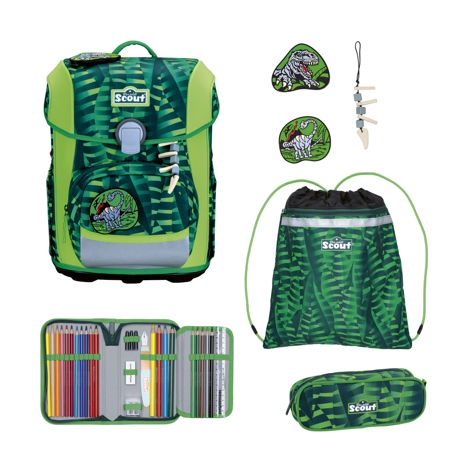 Scout Neo Schulranzen-Set 4-teilig Danger Dino