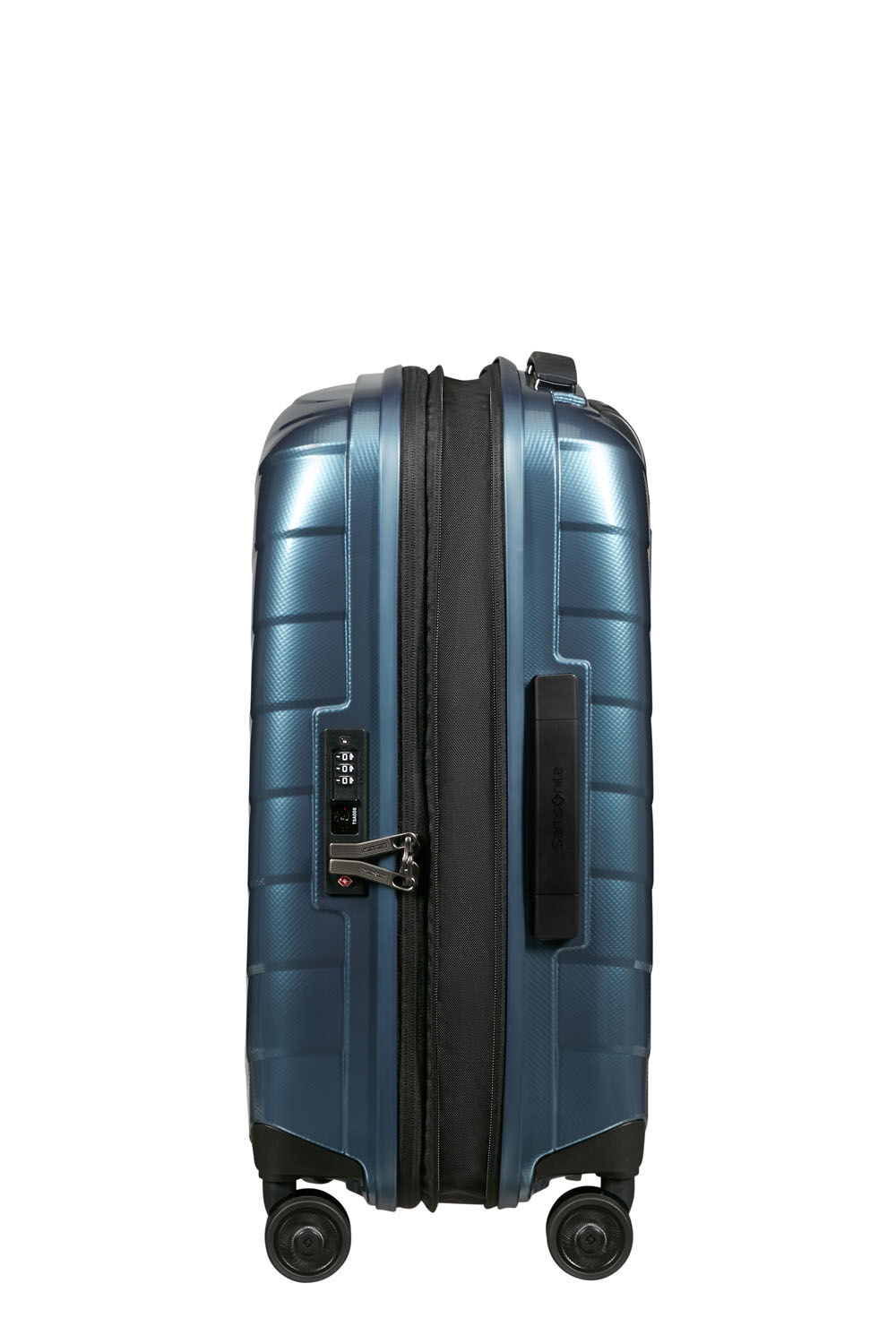 Samsonite Attrix Trolley mit 4 Rollen erweiterbar 55cm (23/26cm) Steel Blue