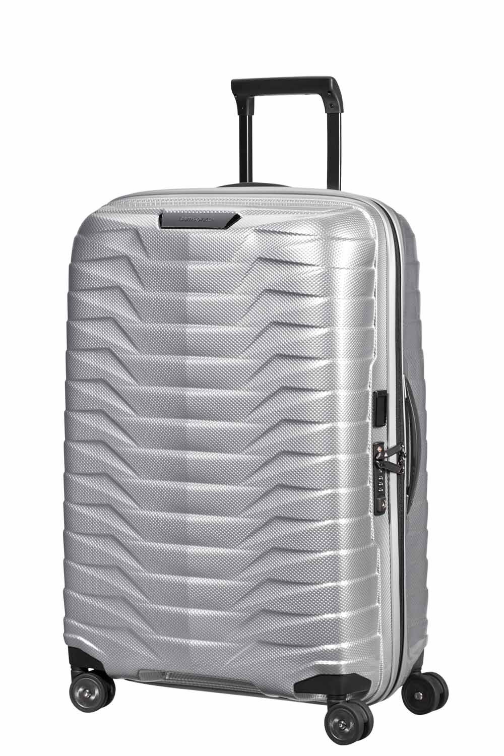 Samsonite Proxis Trolley mit 4 Rollen 69cm + GRATIS HOTELGUTSCHEIN Silber