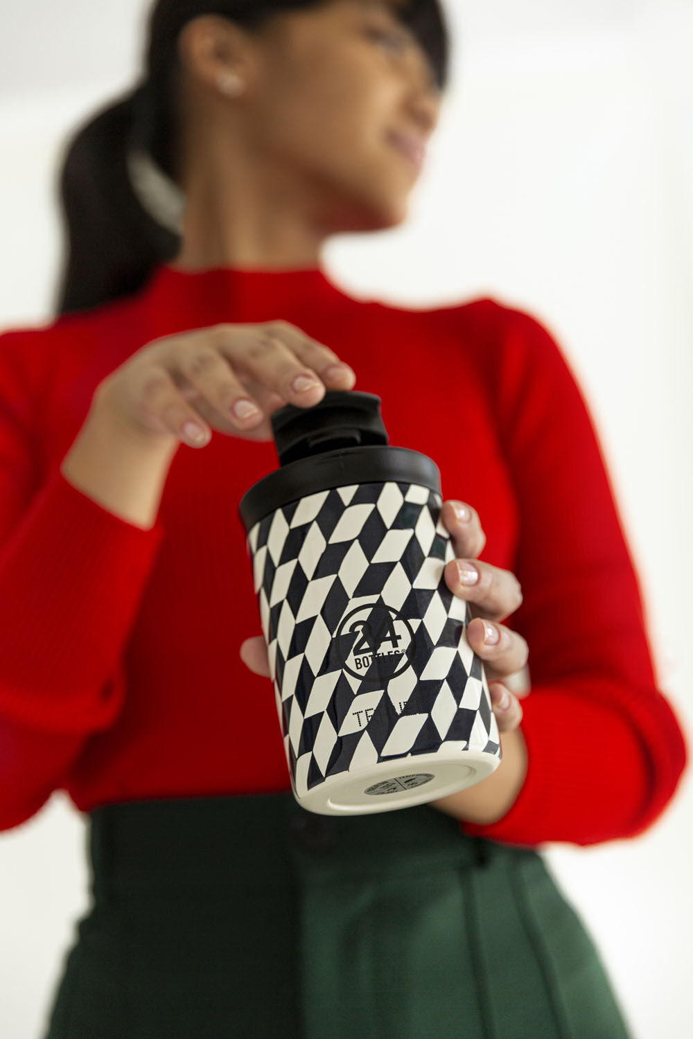 24Bottles® Travel Tumbler Groovy White 350ml