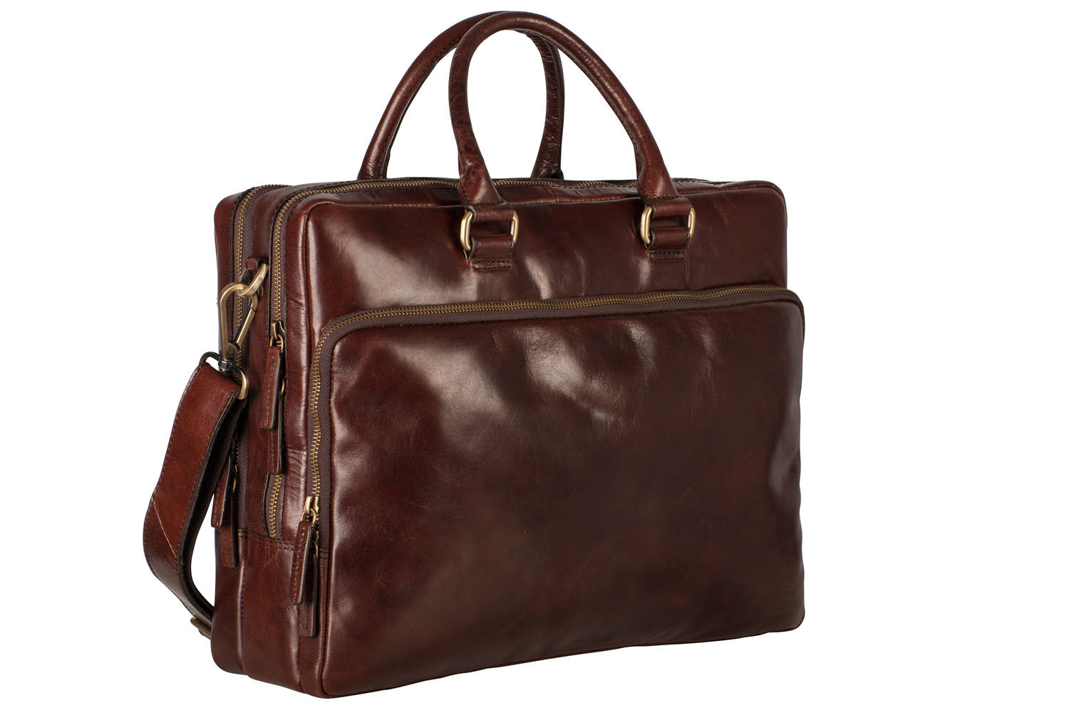 Leonhard Heyden Cambridge Leder-RV-Aktentasche 2-Fächer mit Laptopfach 15" Leonhard Heyden Cambridge Leder-RV-Aktentasche 2-Fächer mit Laptopfach 15"