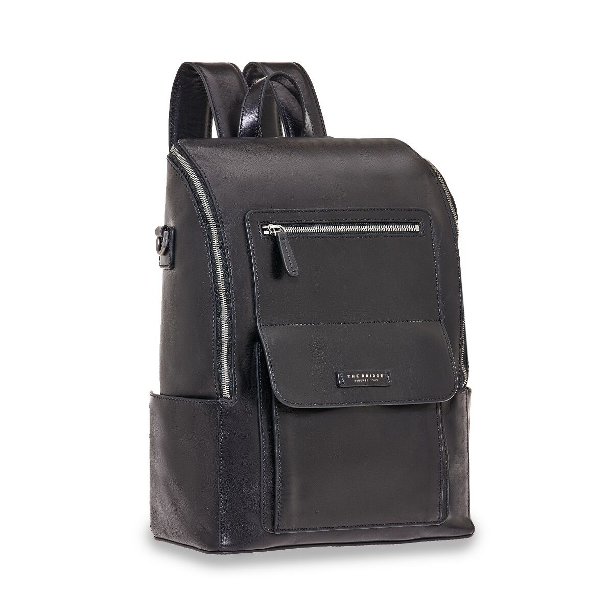 The Bridge Alberto Leder-Rucksack 1 ZIP Schwarz