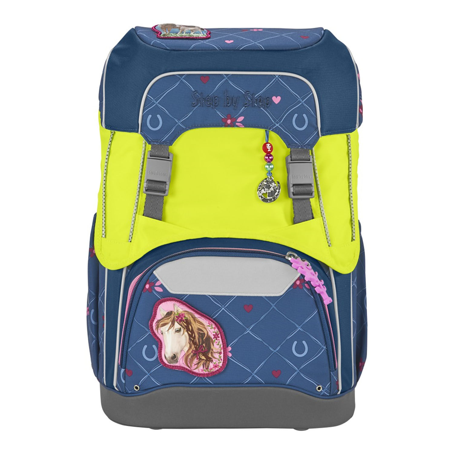 Step by Step Schulzubehör LED Neon Pull-Over, Reflektorüberzug mit LED-Leuchteffekt für GIANT Schulranzen Neon Yellow