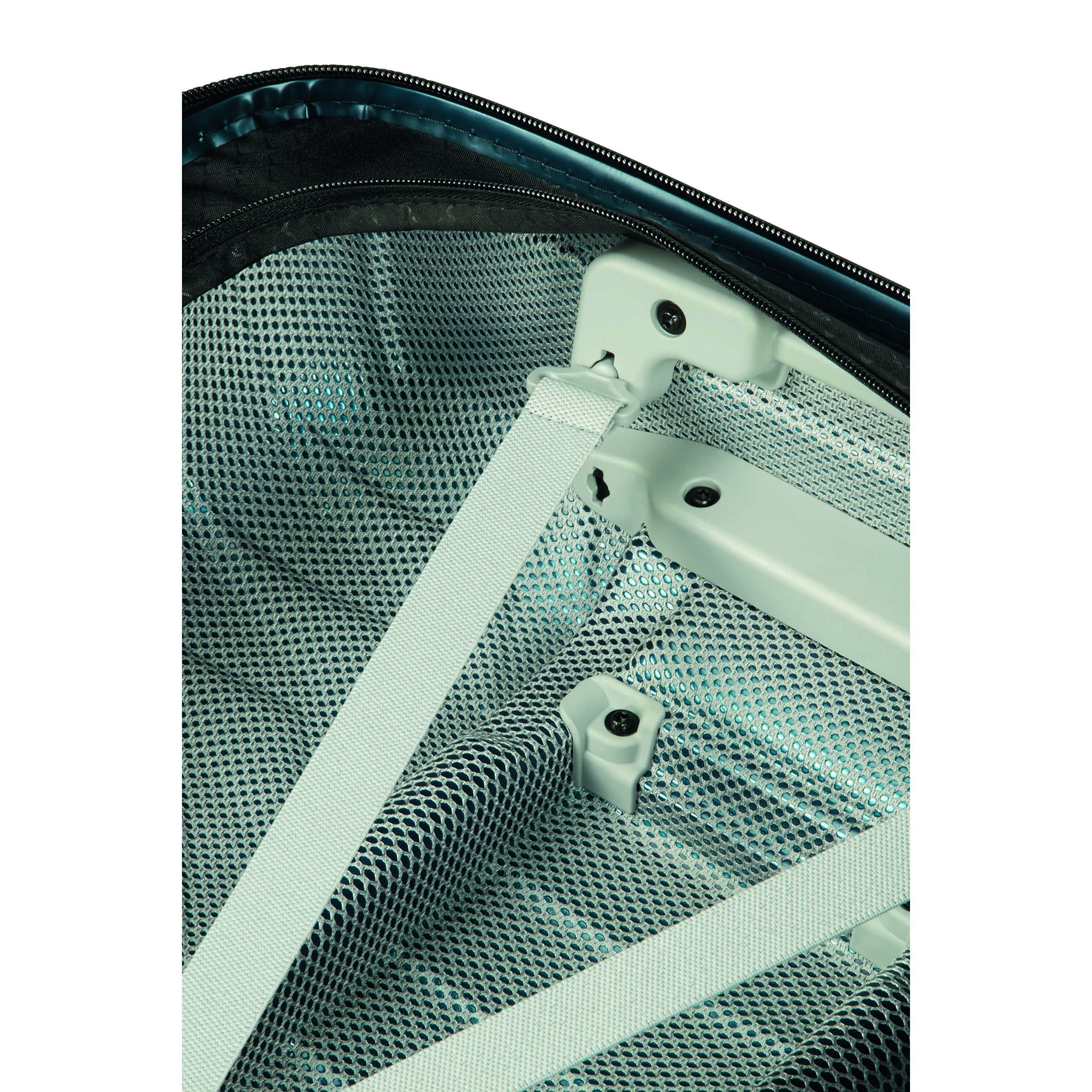 Samsonite Proxis Trolley mit 4 Rollen 75cm + GRATIS HOTELGUTSCHEIN Petrol Blue