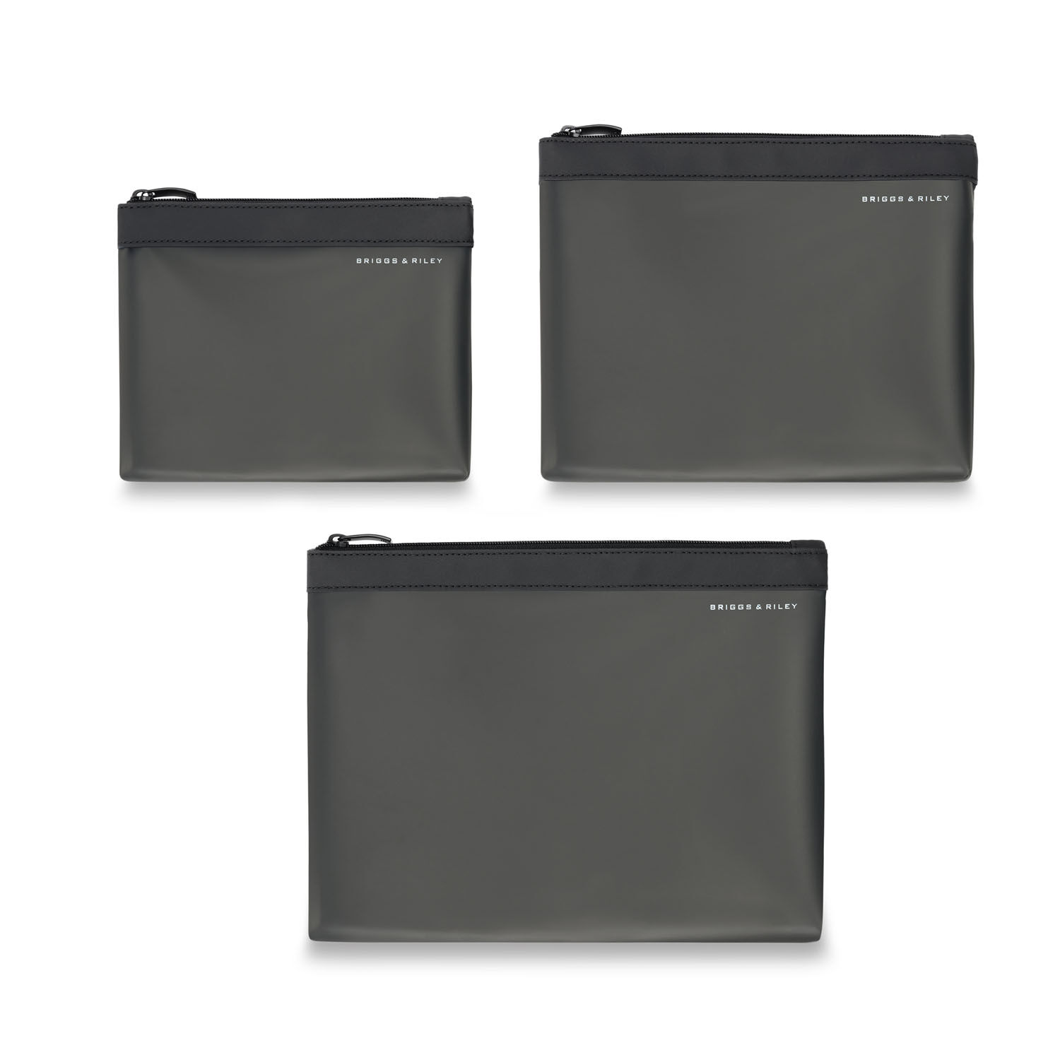 Briggs & Riley Travel Essentials Translucent Pouch 3-teilige-Set Black