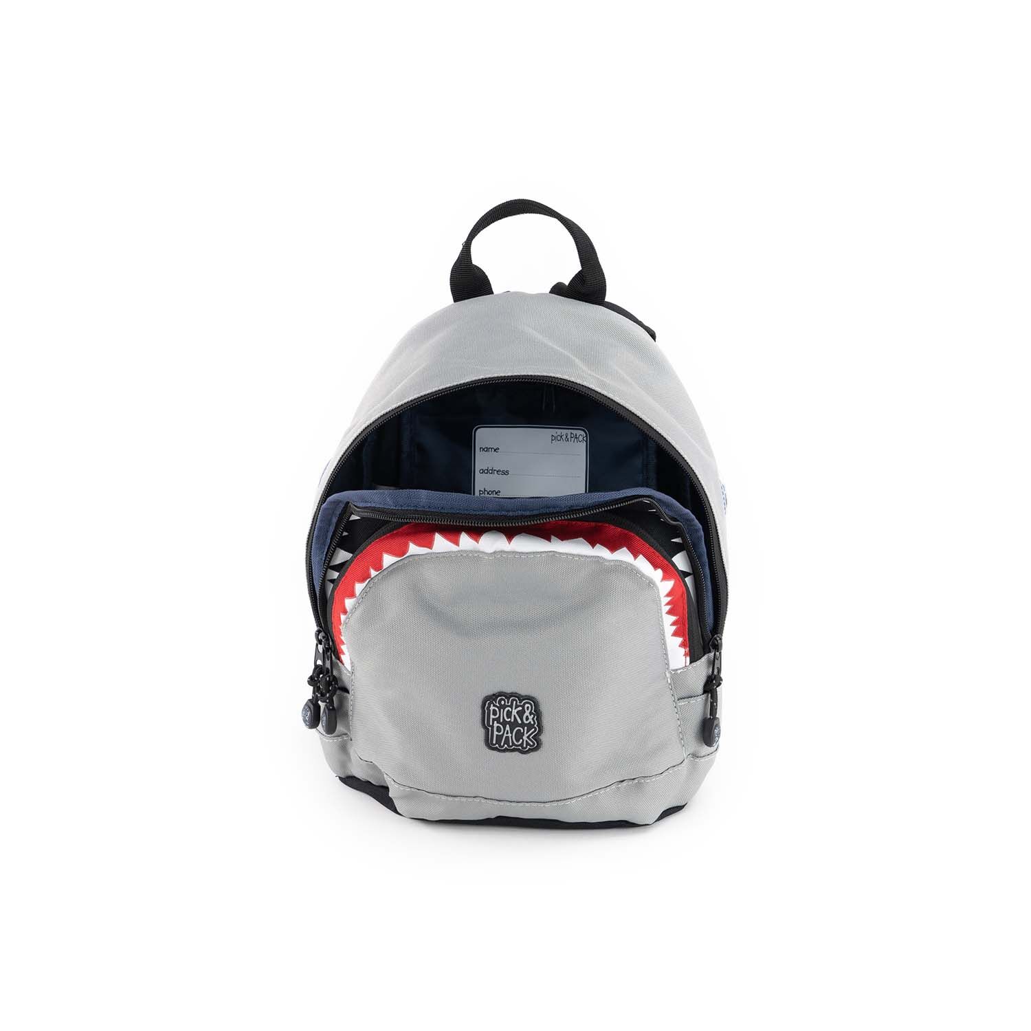 Pick & Pack Shark Shape Backpack S Grey