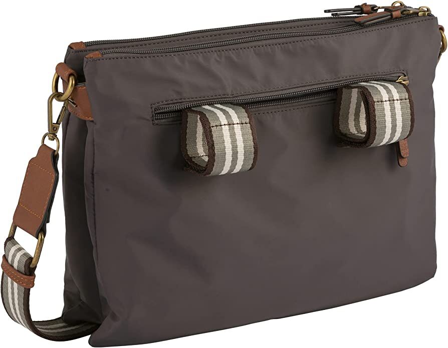 Camel Active BARI Cross Bag mit Reißverschluss M Dunkelgrau