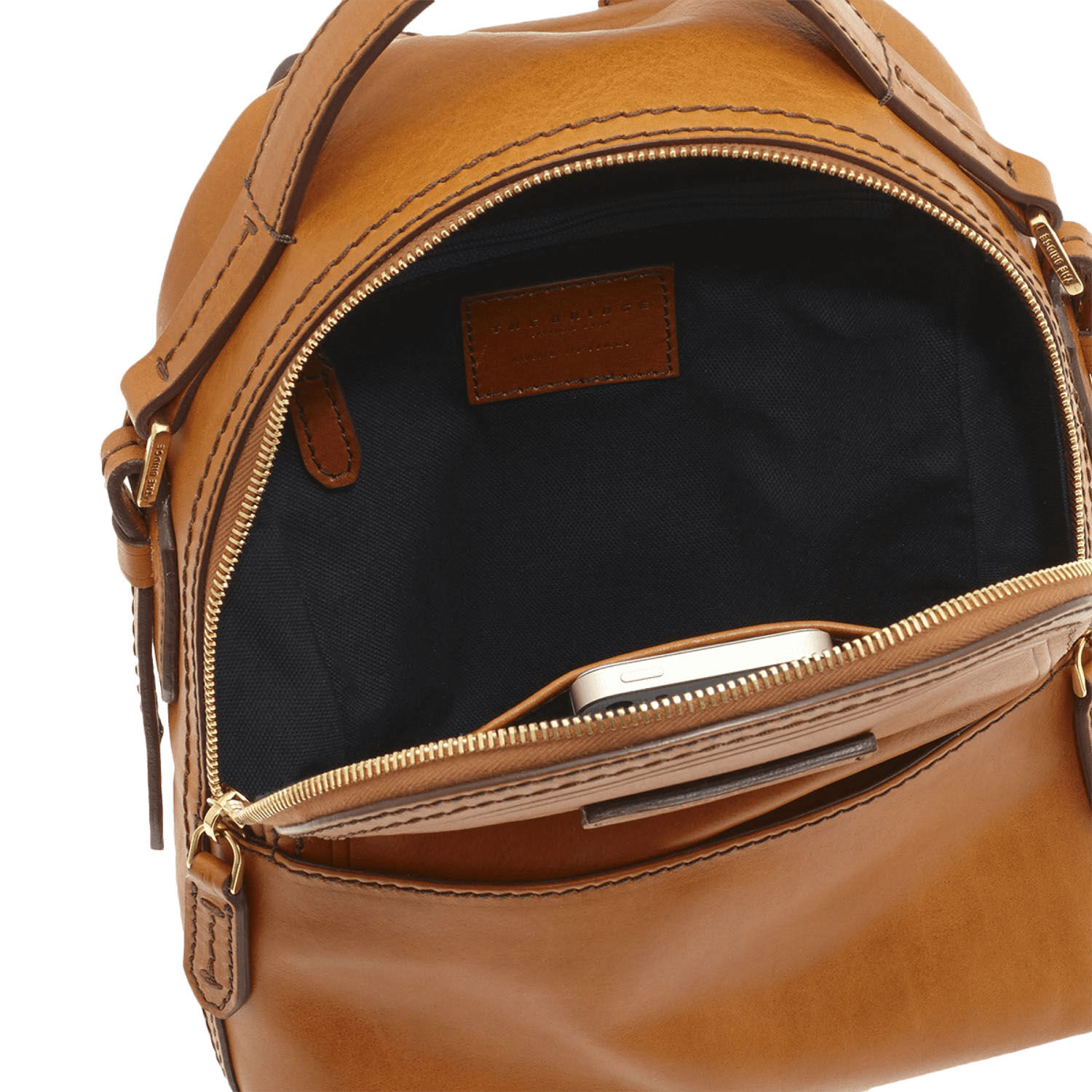 The Bridge Pearldistrict Rucksack 27cm - 04123701 Cognac/Gold