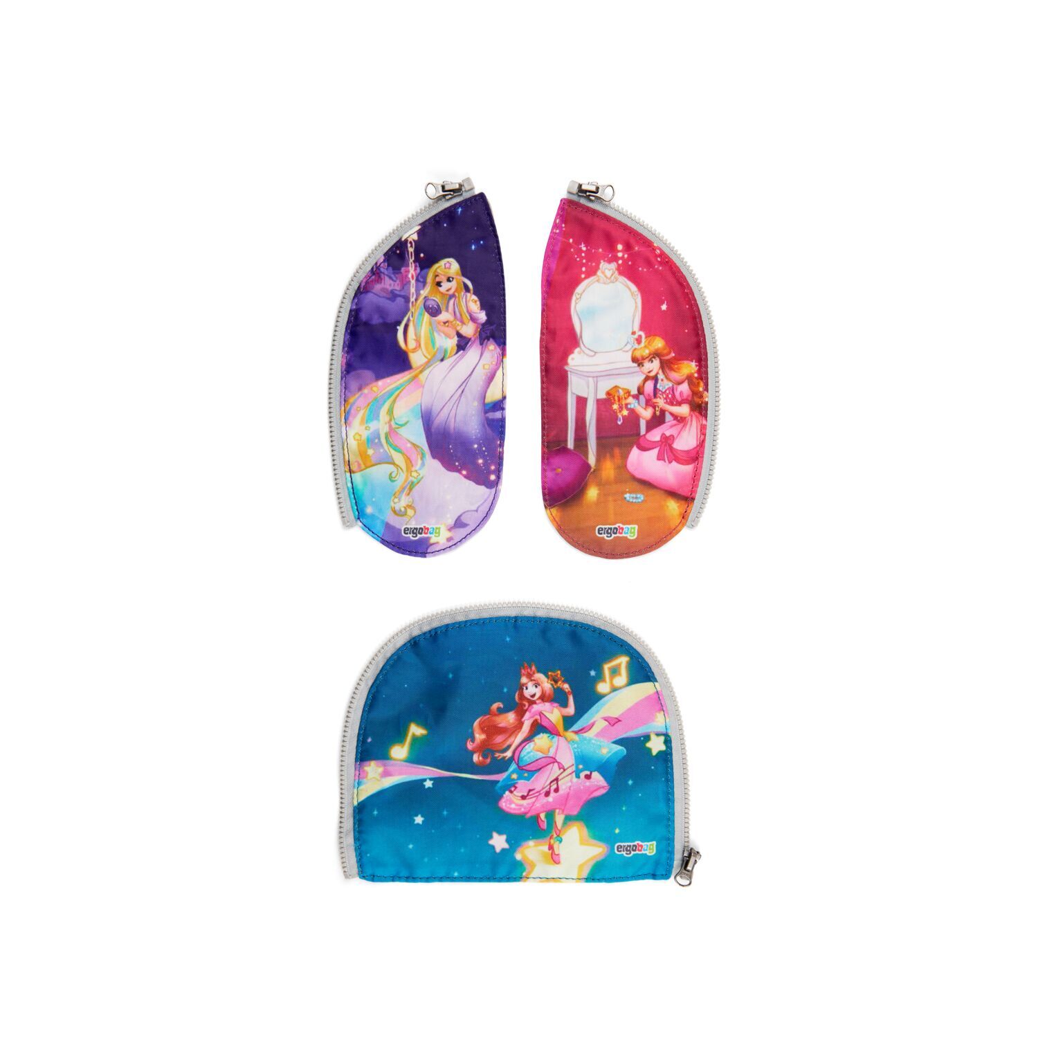 ergobag Schulzubehör Zippies-Set, 3-teilig Prinzessin